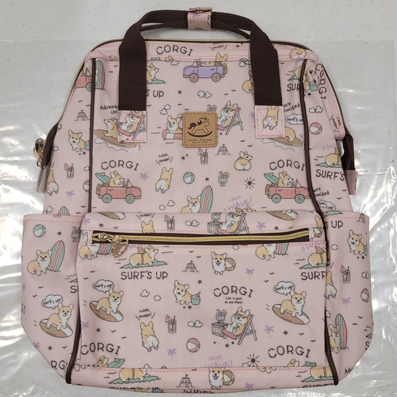 Waterproof Corgi Large Opening Backpack - Picture 7 of 13